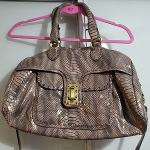 Carla Mancini Leather Snake Handbag